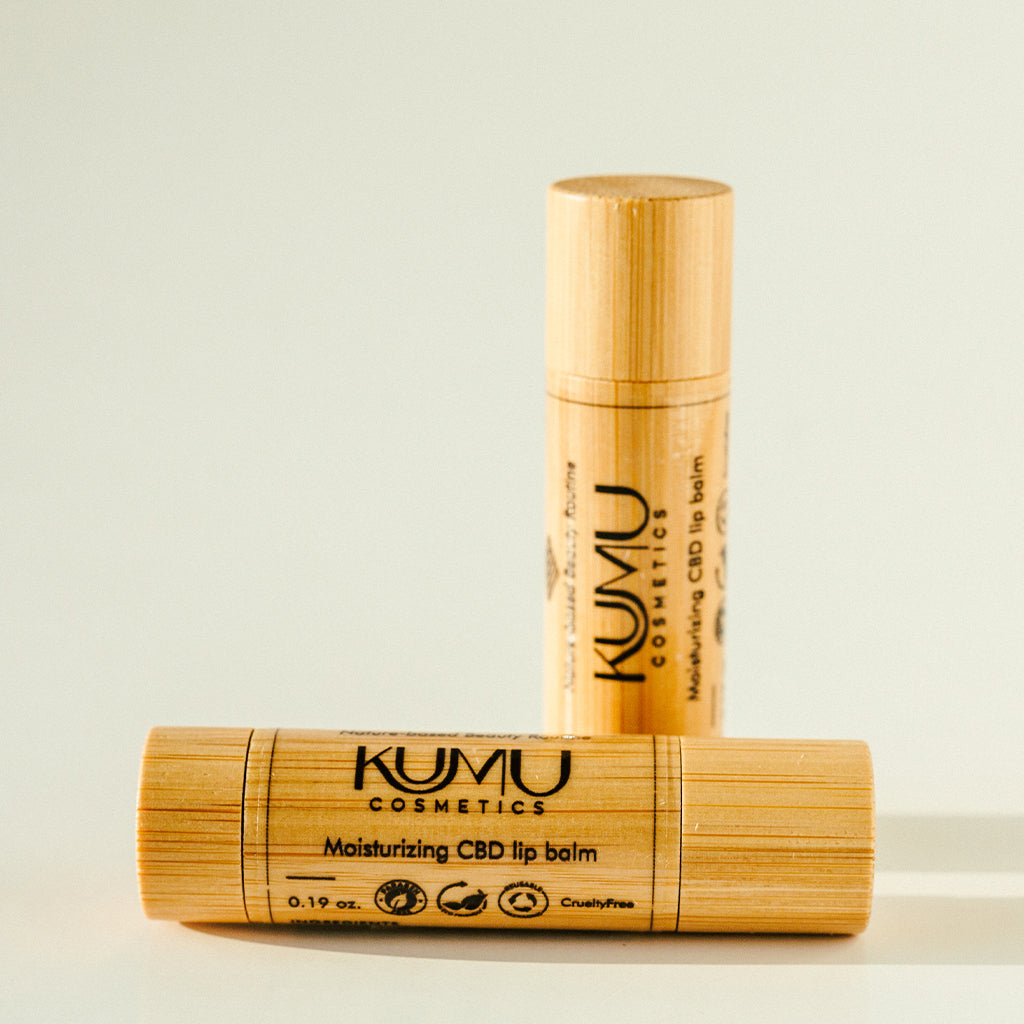 Set of two CBD-infused lip balm with ORANGE ESSENTIAL OIL 0.19 oz.